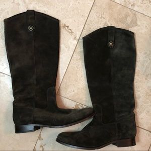 Frye Melissa Button Boots- Olive Green